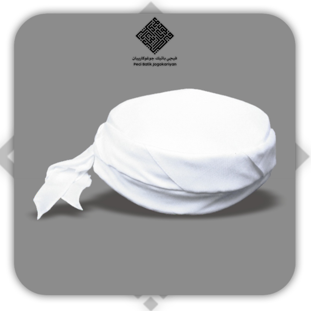 Peci Batik Jogokariyan Motif Peci Polos Putih