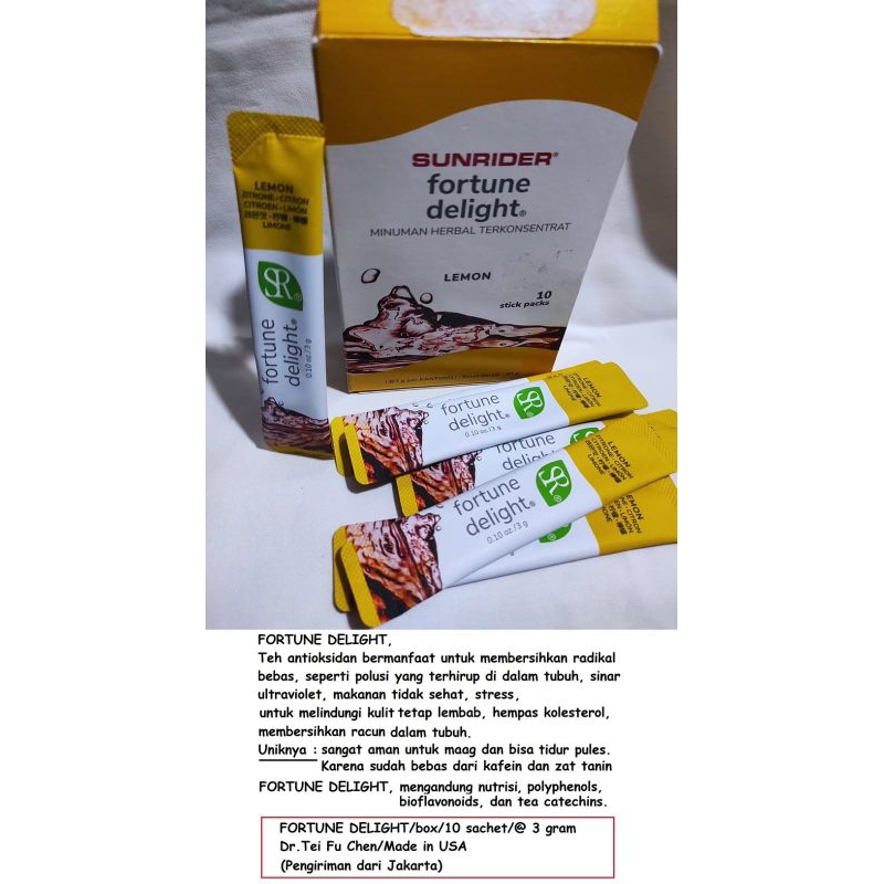 Sunrider fortune delight teh antioksidan membersihkan radikal bebas