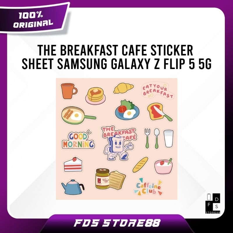 

The Breakfast Cafe | Hellu Coffee Sticker Sheet samsung Original