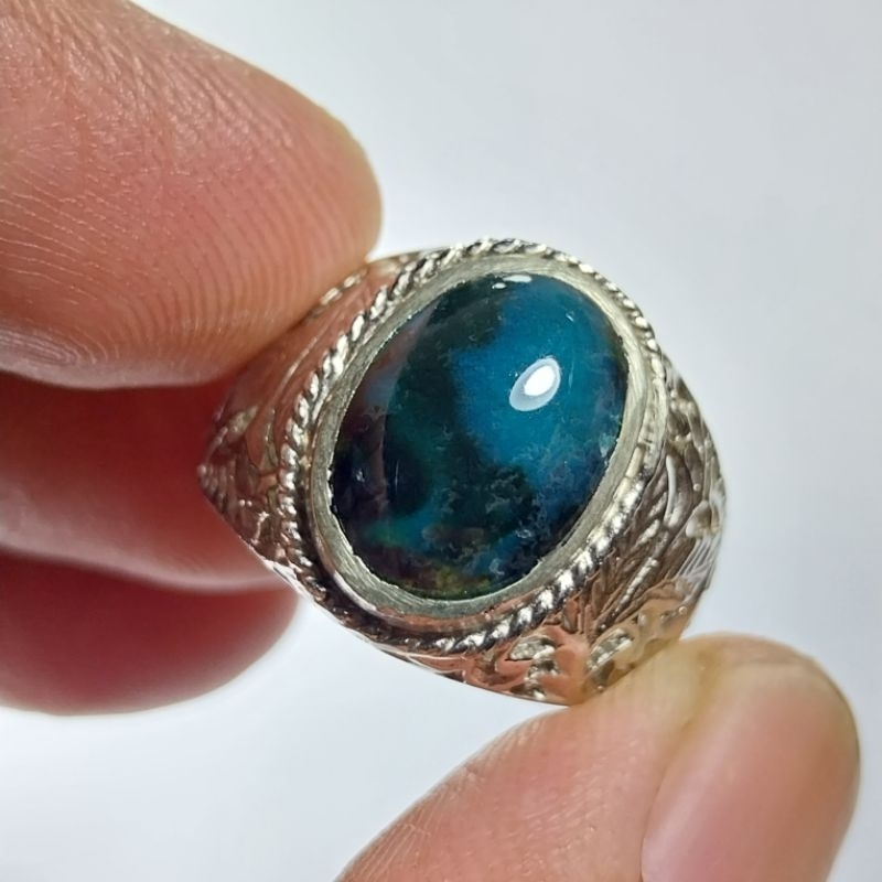 Cincin batu bacan doko coklat cokmer asli natural original