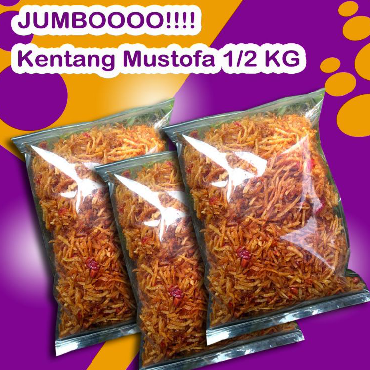 

[KODE 77] MURAH!!! Kering Kentang Mustofa 1/2KG FREE BAWANG GORENG