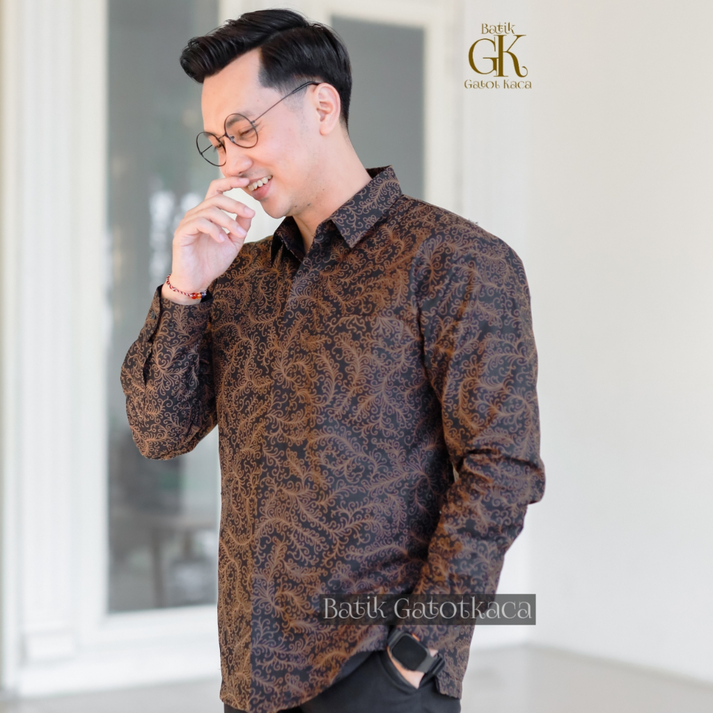 WIDURI SOGO   kemeja batik pria lengan panjang  modern terbaru full furing