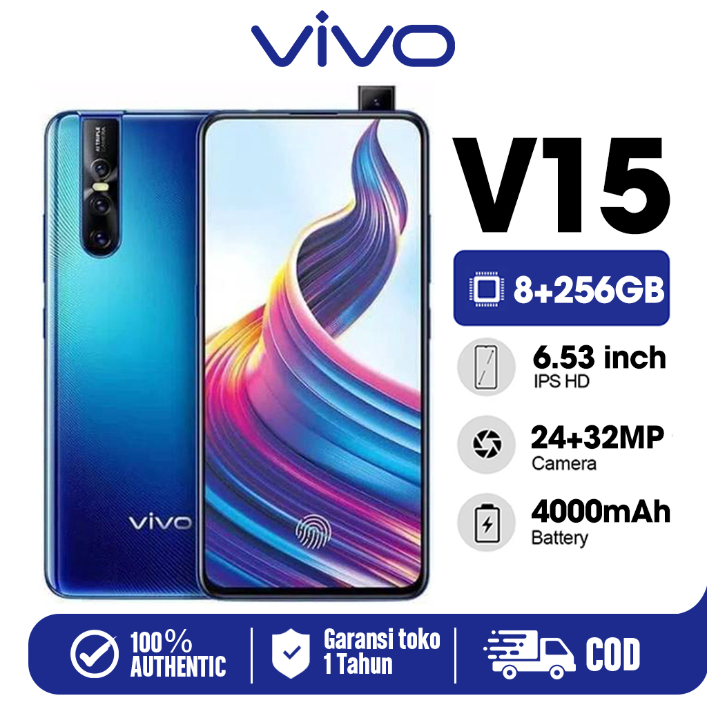 Diskon∞VIVO V15 RAM 8GB 256GB Original layar 6.53inci Layar Penuh 48+13MP FHD Kamera VIVO V9 4/64 hp murah android 4G Handphone second ori asli Smartphone Promo cuci gudang cod  terbaru 2023