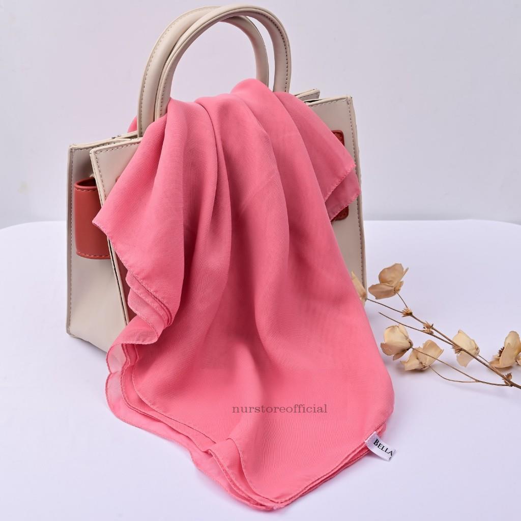 90+WARNA HIJAB BELLA SQUARE POLYCOTTON PREMIUM / SEGIEMPAT POLOS PREMIUM SALEM