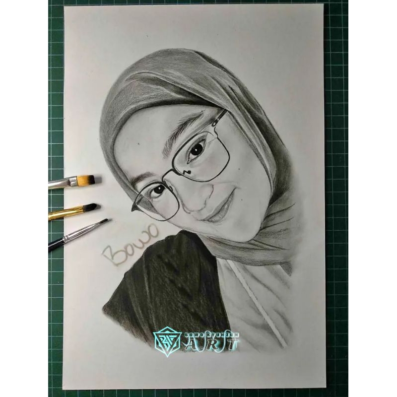 Lukisan wajah/sketsa wajah ukuran a4,a3,dan a5/lukisan wajah cocok untuk kado ultah, dan hiasan dind