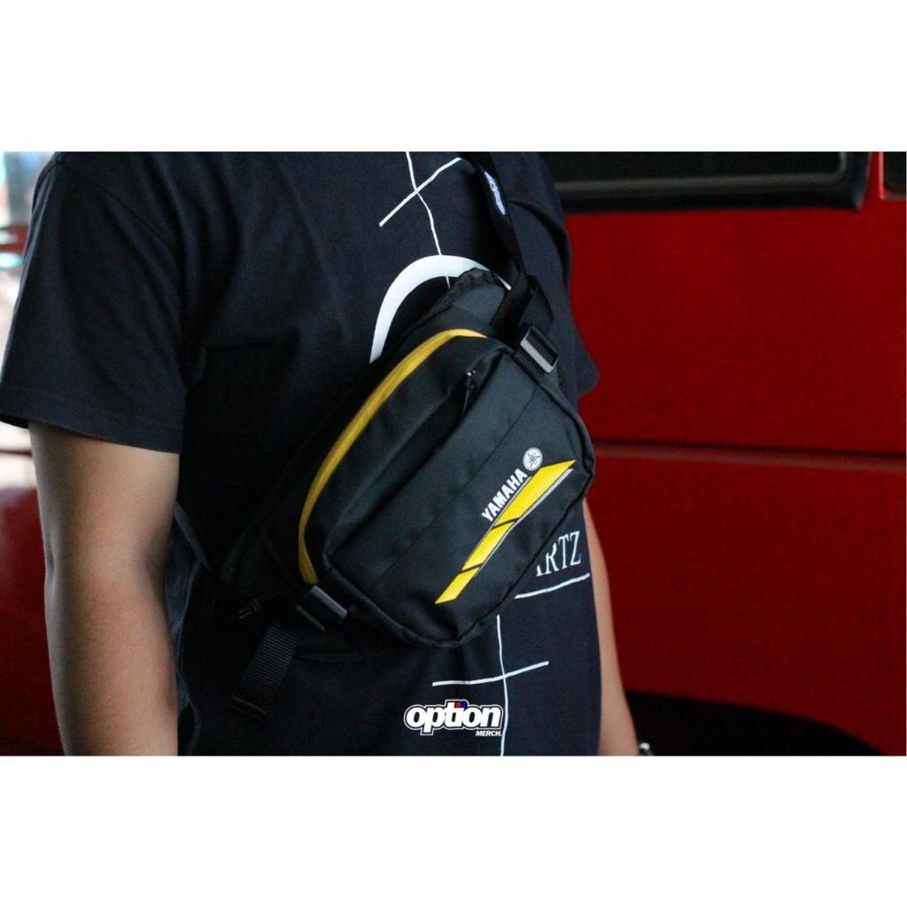 Optionmerch - WAISTBAG YAMAHA VOL.2 Water Resisntant - Tas Pinggang Selempang Pria Anti Air