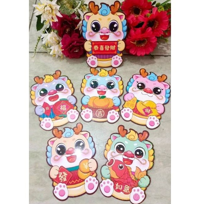 

Angpao cantik Imlek bentuk shio baru isi 6 pc