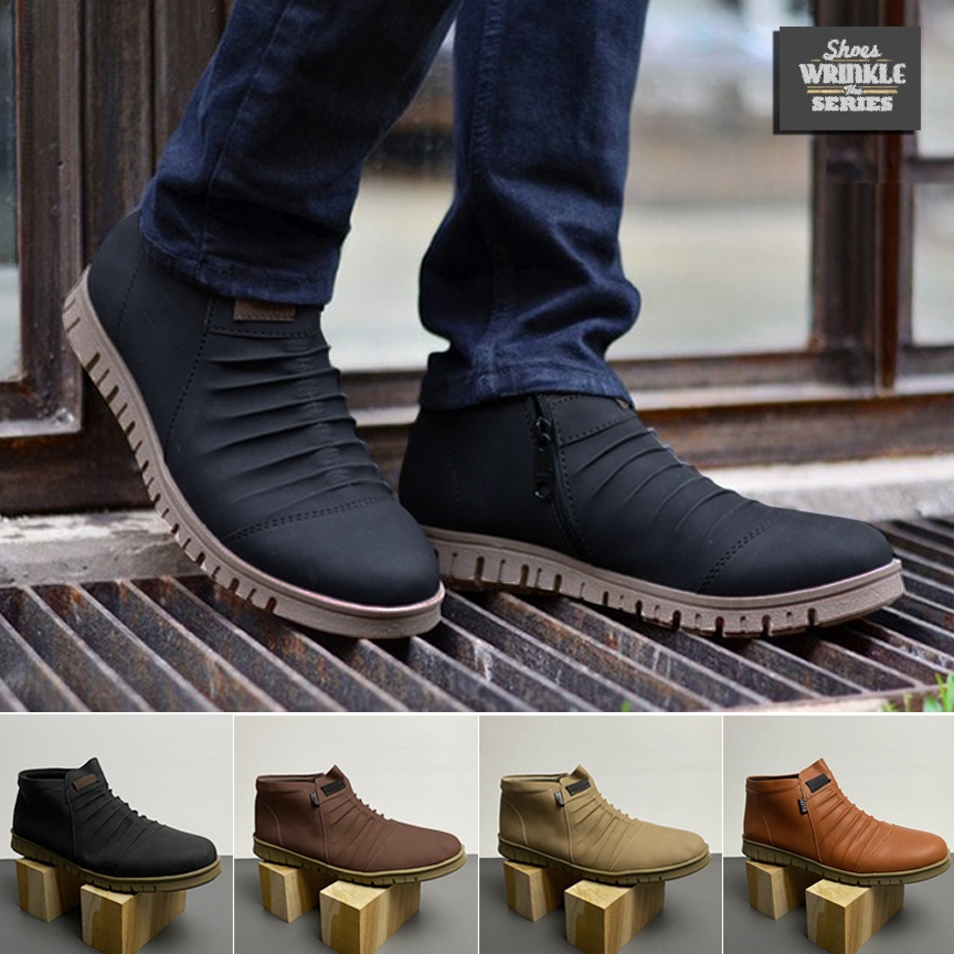 Sepatu Boots Wrinkle Pria Justin