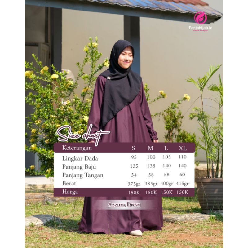 AZZURA DRESS GAMIS TERBARU BY FANIA HIJAB (HANYA GAMIS) TOYOBO PREMIUM