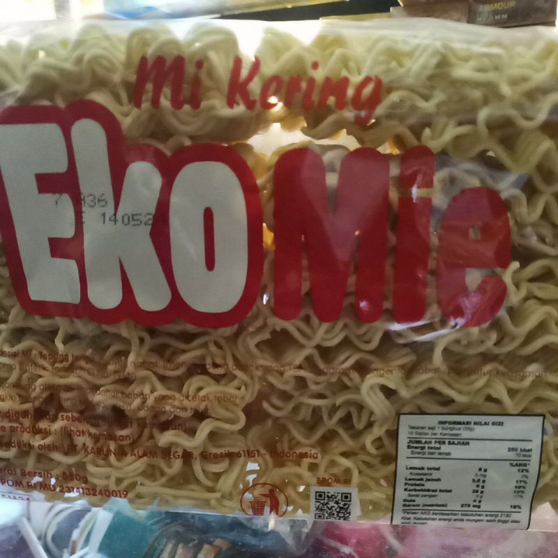 

Mie Kering/Mie Eko Berat Bersih 550g