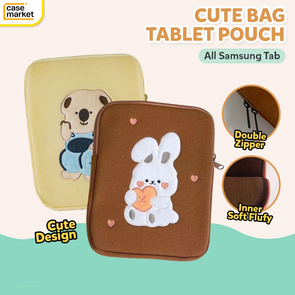 Samsung Galaxy Tab S9 A9+ S9+ Plus S6 Lite S8 S7 A7 FE Ultra Tas Tablet Lucu Pouch Bag Aesthetic Cov