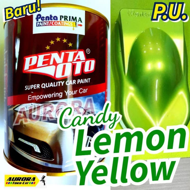 Cat PU Penta Oto Candy Lime Yellow 1kg Candy Tone Hijau Kuning Lemon