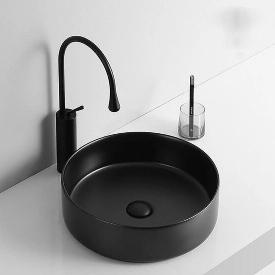 Wastafel cuci tangan CLASSICA ITALIANO keramik art basin hitam elegan