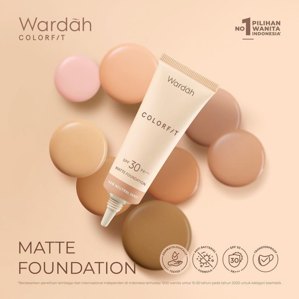 SheBeauty | WARDAH Colorfit Matte Foundation SPF 30 PA+++ | Alas Bedak, BB CC DD Cream, Cushion, Fla