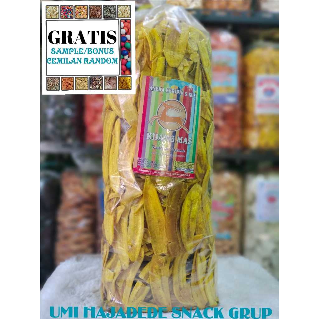 

(GRATIS BONUS) CEMILAN 1KG KERIPIK PISANG ASIN