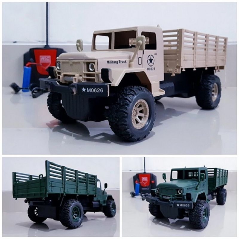 RC Truk Militer Remote Control Besar 1/16 - Mainan Mobil Remot Kontrol Truck Tentara Military Army B