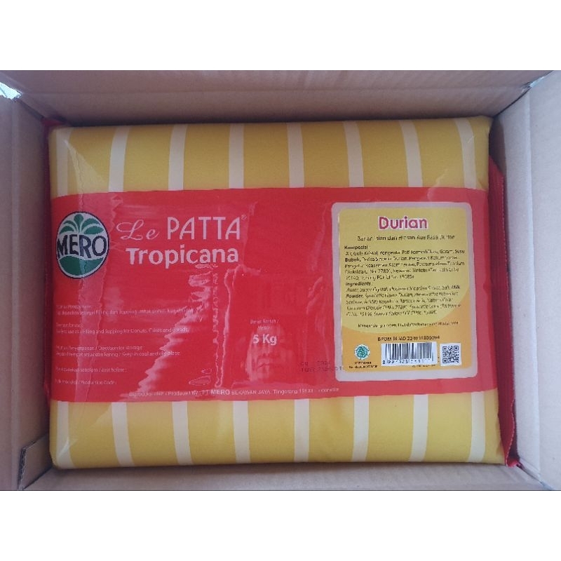 

Selai Durian Le Patta lepata Tropicana 2 x 5kg Kargo
