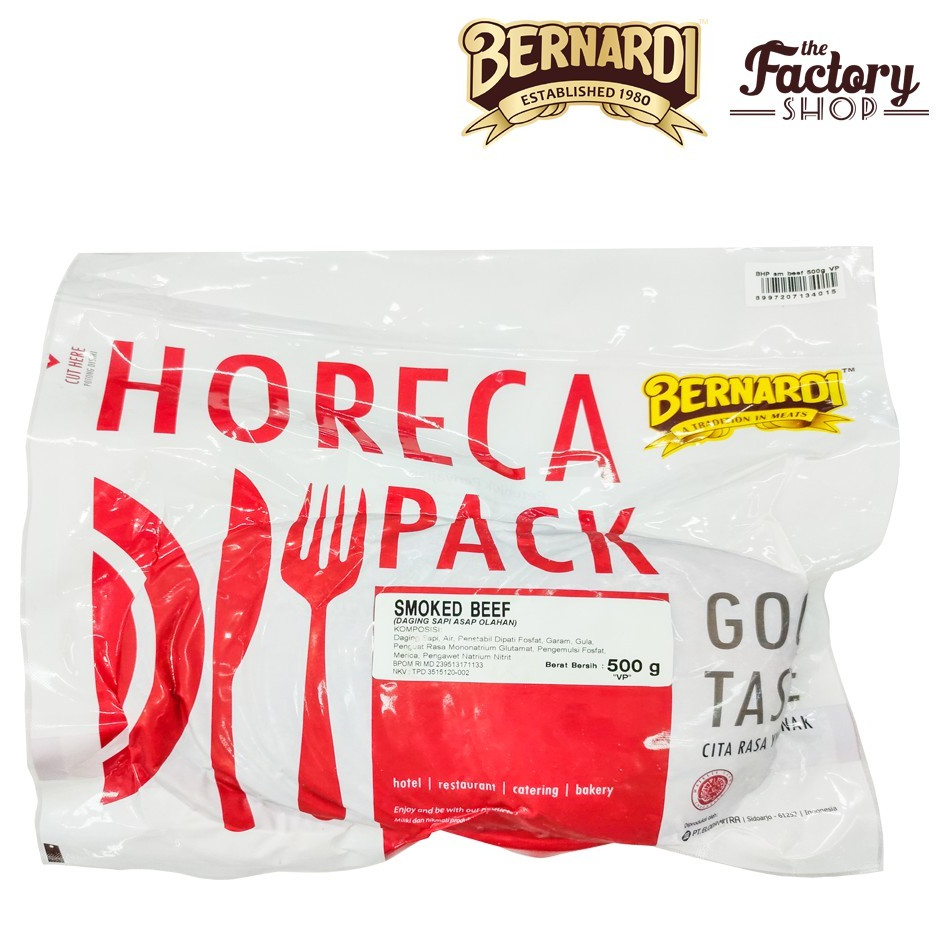 

BERNARDI HORECA SMOKED BEEF BENTUK BULAT 500GRAM - DISASS JOGJA