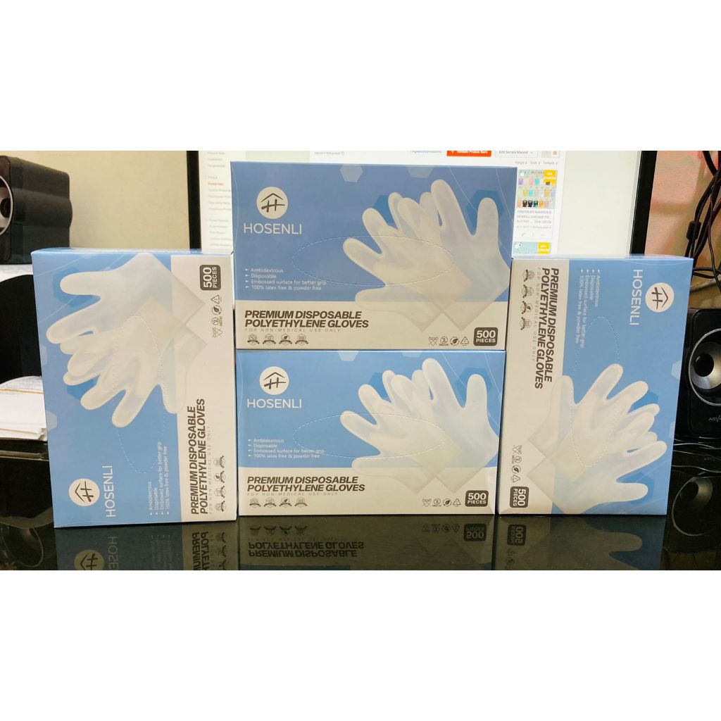 Sarung Tangan Plastik ( 1pack isi 500pcs  ) sekali pakai DISPOSABLE PLASTIC GLOVES