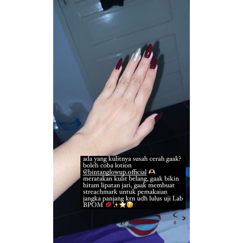 handbody pemutih bintanglow up , memutihkan dalam waktu singkat ( dosting BPOM )