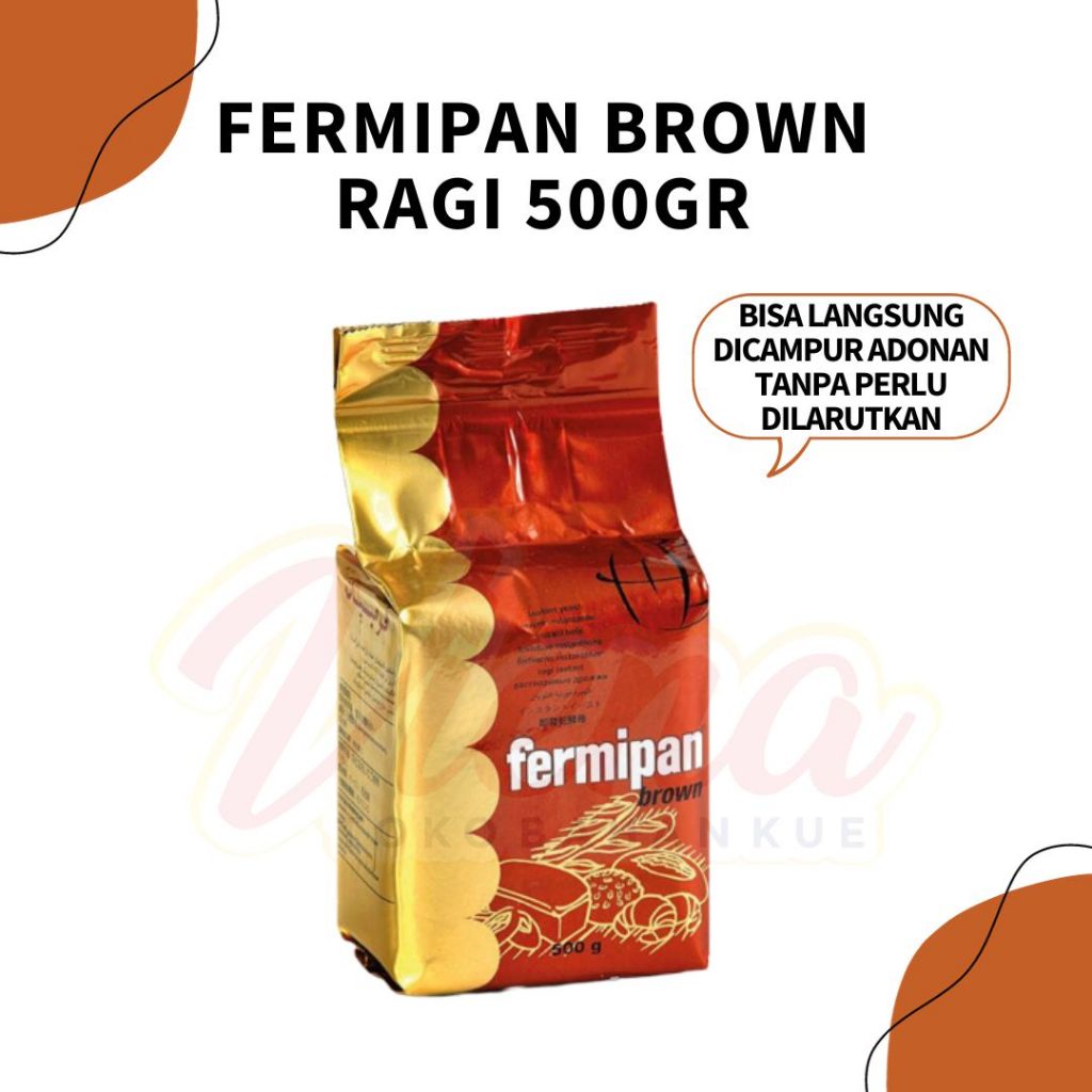 

Fermipan Brown 500gr Ragi Kering Instant / Fermipan Ragi Coklat