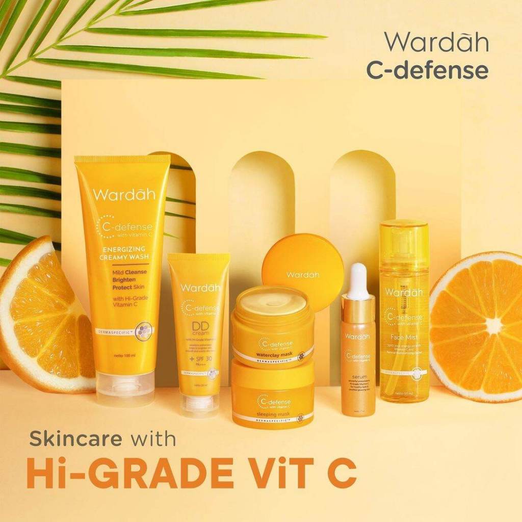 WARDAH C-Defense Series | Creamy, Moisturizer, BB CC DD Cream, Serum, Masker BPOM