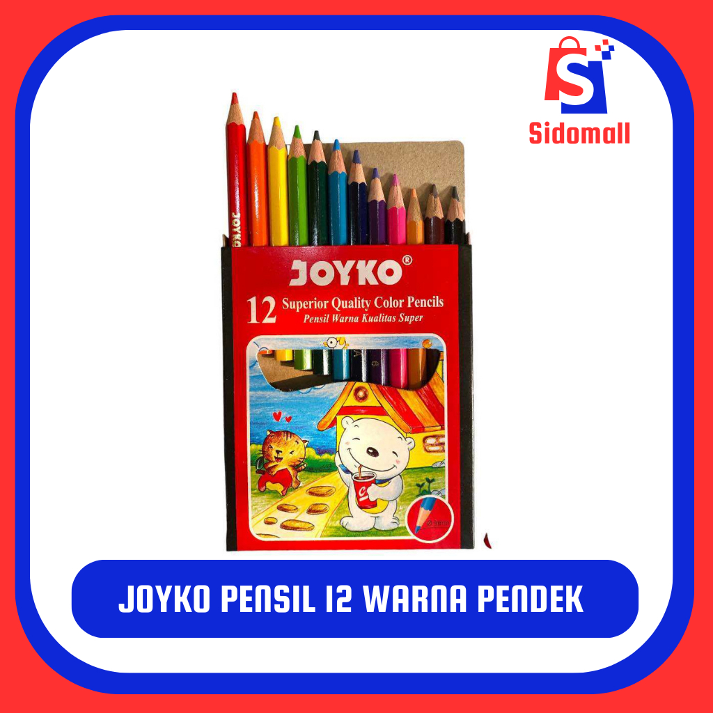 

PENSIL WARNA | PULAS | PEWARNA JOYKO 12 WARNA PENDEK