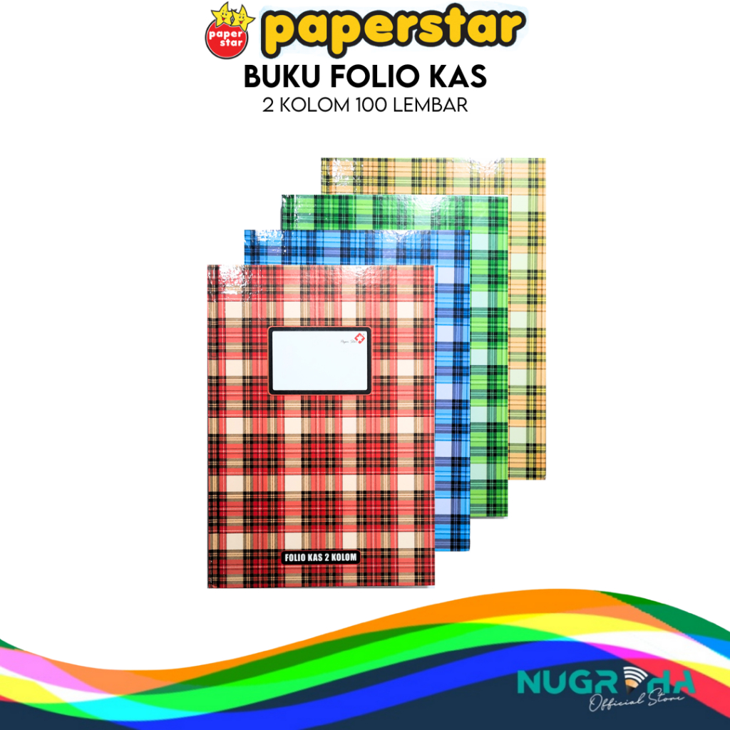 

Buku Kas Folio F4 2 Dua Kolom Paperstar, Isi 100 Lembar