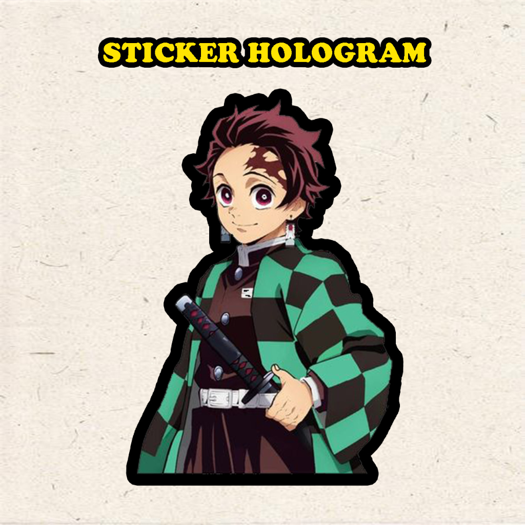 

Stiker Hologram Anime TANJIRO Demon slayer ukuran 6 cm