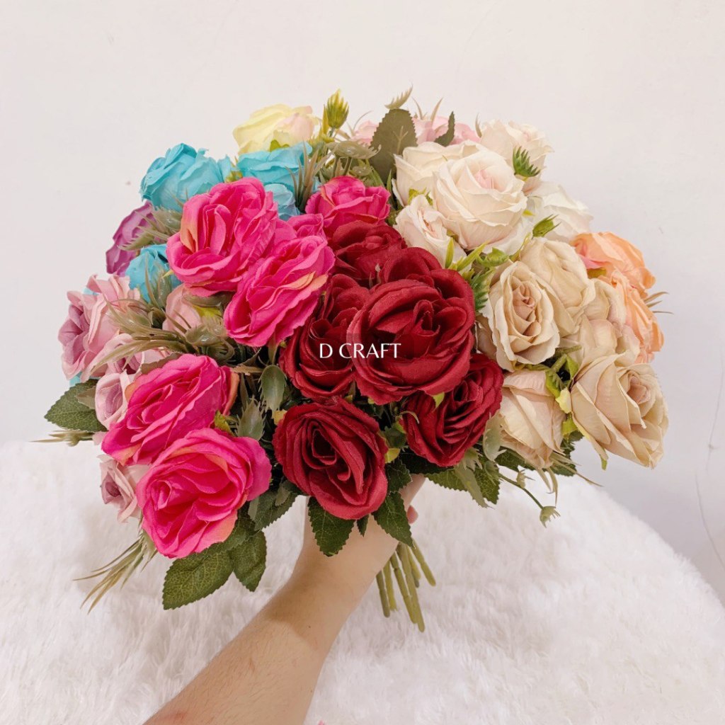 Bunga Mawar Kelopak Besar Mawar Artificial Murah