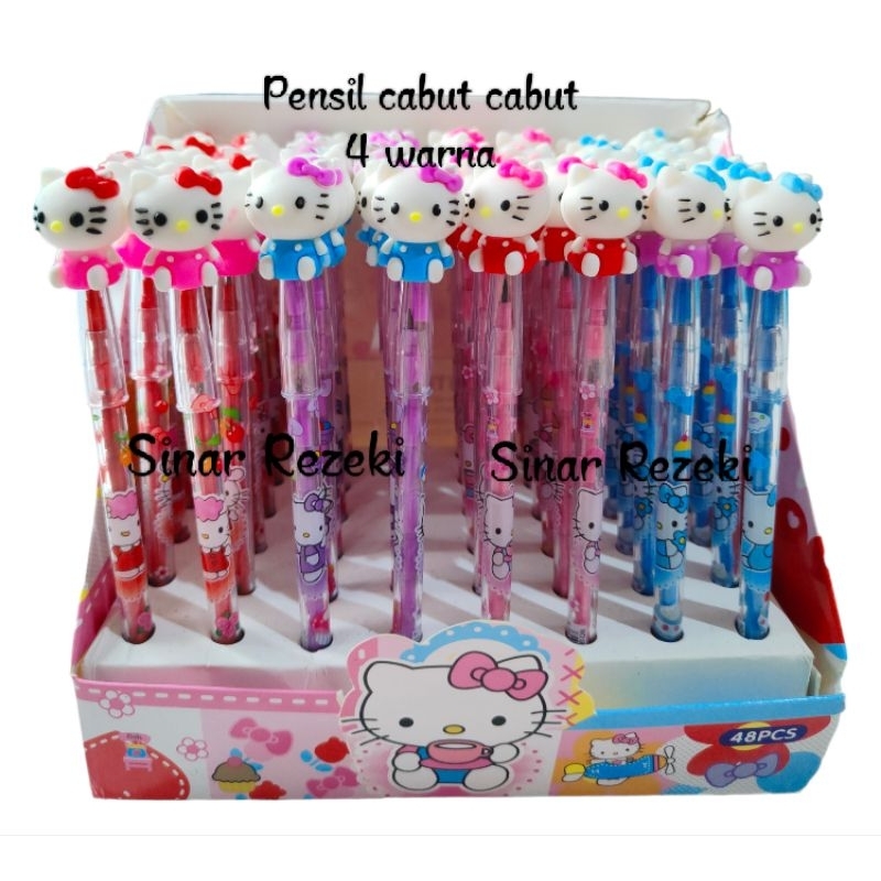 

2 buah!! Pensil putus putus/pensil murah lucu/pensil putus putus beruang/pensil anak murah/pensil cabut cabut hello kitty