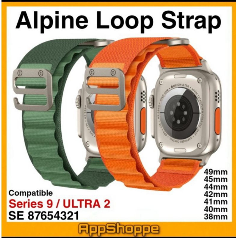 Alpine Loop Strap Nylon Compatible for Series 9 ULTRA 2 SE 8 7654321