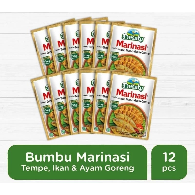 

Desaku Marinasi bumbu tempe ikan dan ayam goreng pak ( 12pcs×@15gr)