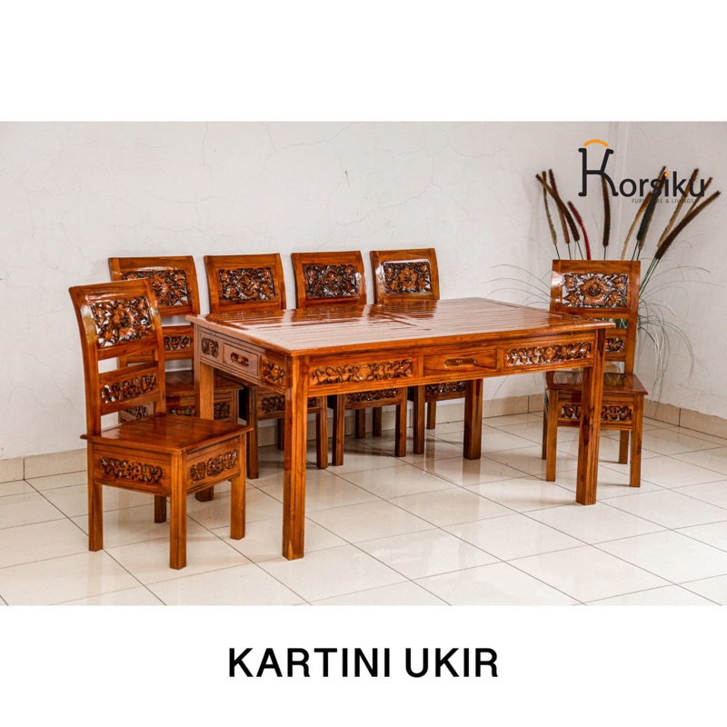 Meja Makan Jepara - Kartini Ukir