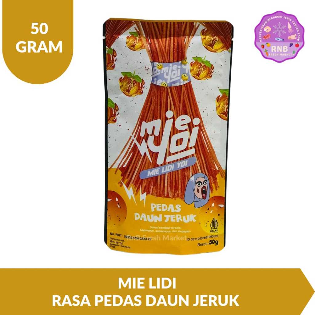 

Mie Lidi Rasa Pedas Daun Jeruk 50 Gram