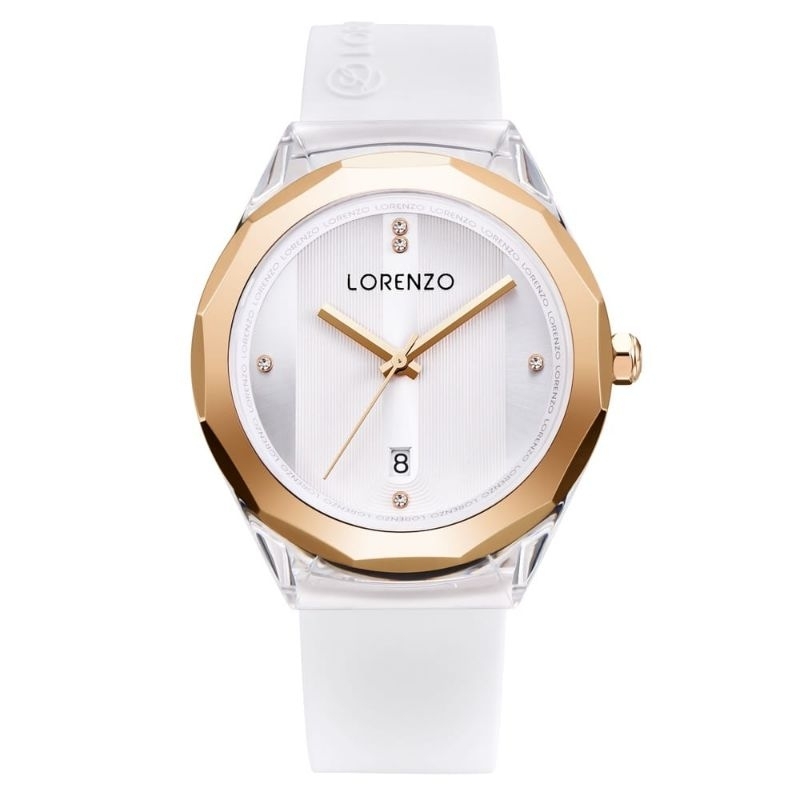 Jam Tangan Wanita Rubber Lorenzo 7107 garansi