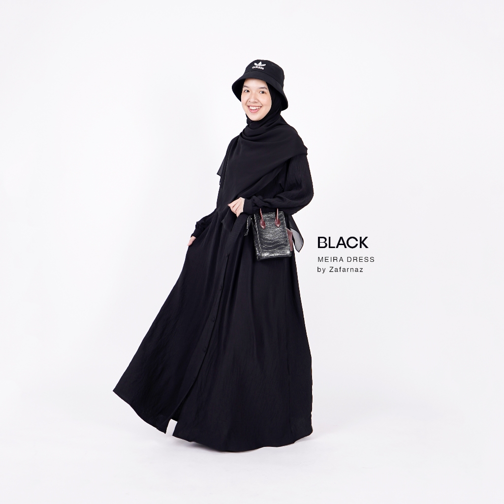 Meira Abaya Simple 2 in 1 Crinkle Airflow by Zafarnaz