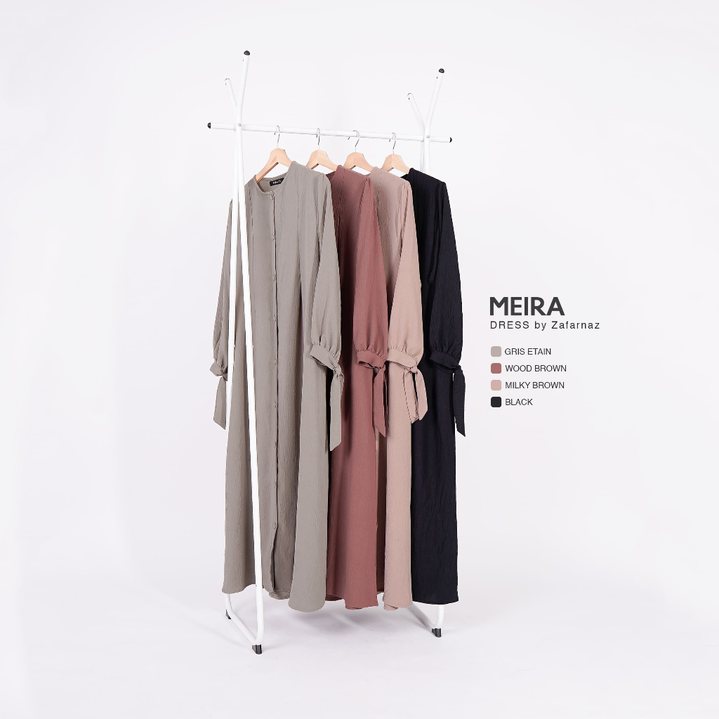 Meira Abaya Simple 2 in 1 Crinkle Airflow by Zafarnaz