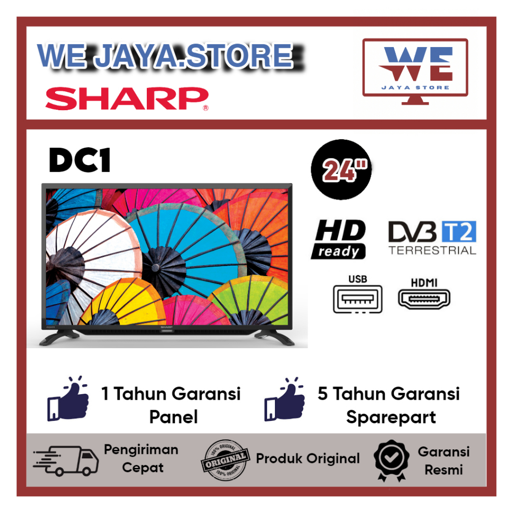 TV LED Sharp Digital 24GD1500I LED Sharp TV 24 Inch Digital TV Sharp