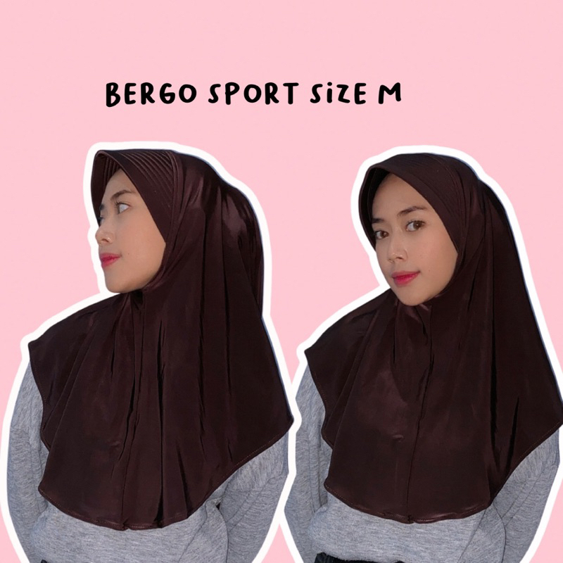 BERGO SPORT LINEAR UKURAN M MENUTUP DADA/HIJAB INSTAN SPORT MENUTUP DADA