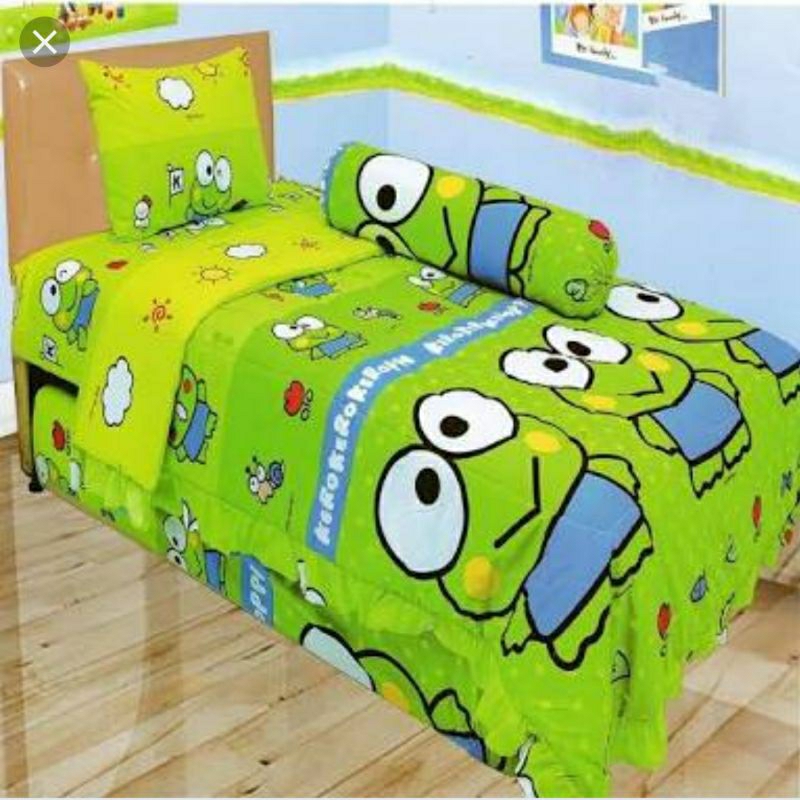 Sprei rumbai single lady rose uk 120x200 Keroppi