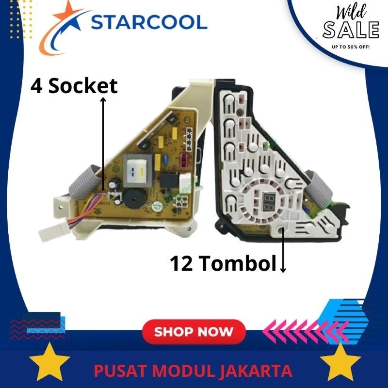 SHARP 8.0kg ES-M809T ( ES-M809T-GG ), Modul pcb mesin cuci Top Loading