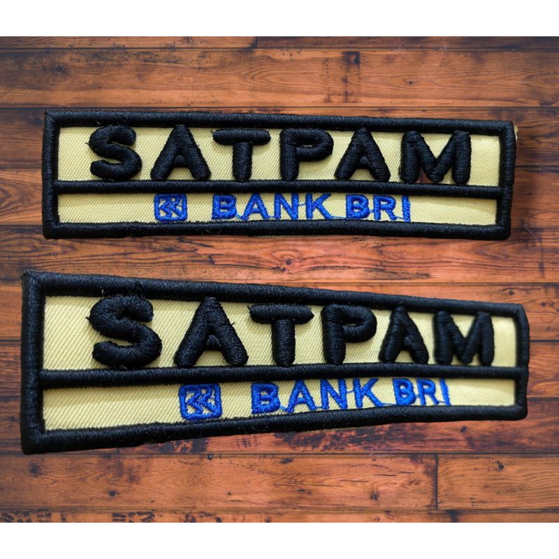 bordir timbul tulisan satpam BRI