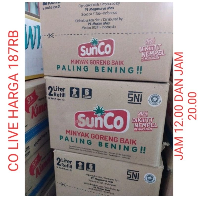 

Minyak goreng sunCo 2L 1 dus (isi 6pcs)