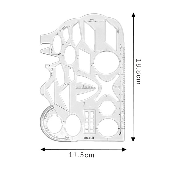 

➾❈❁ J2 - Penggaris Geometri Multifungis lentur Mistar Busur Pola
