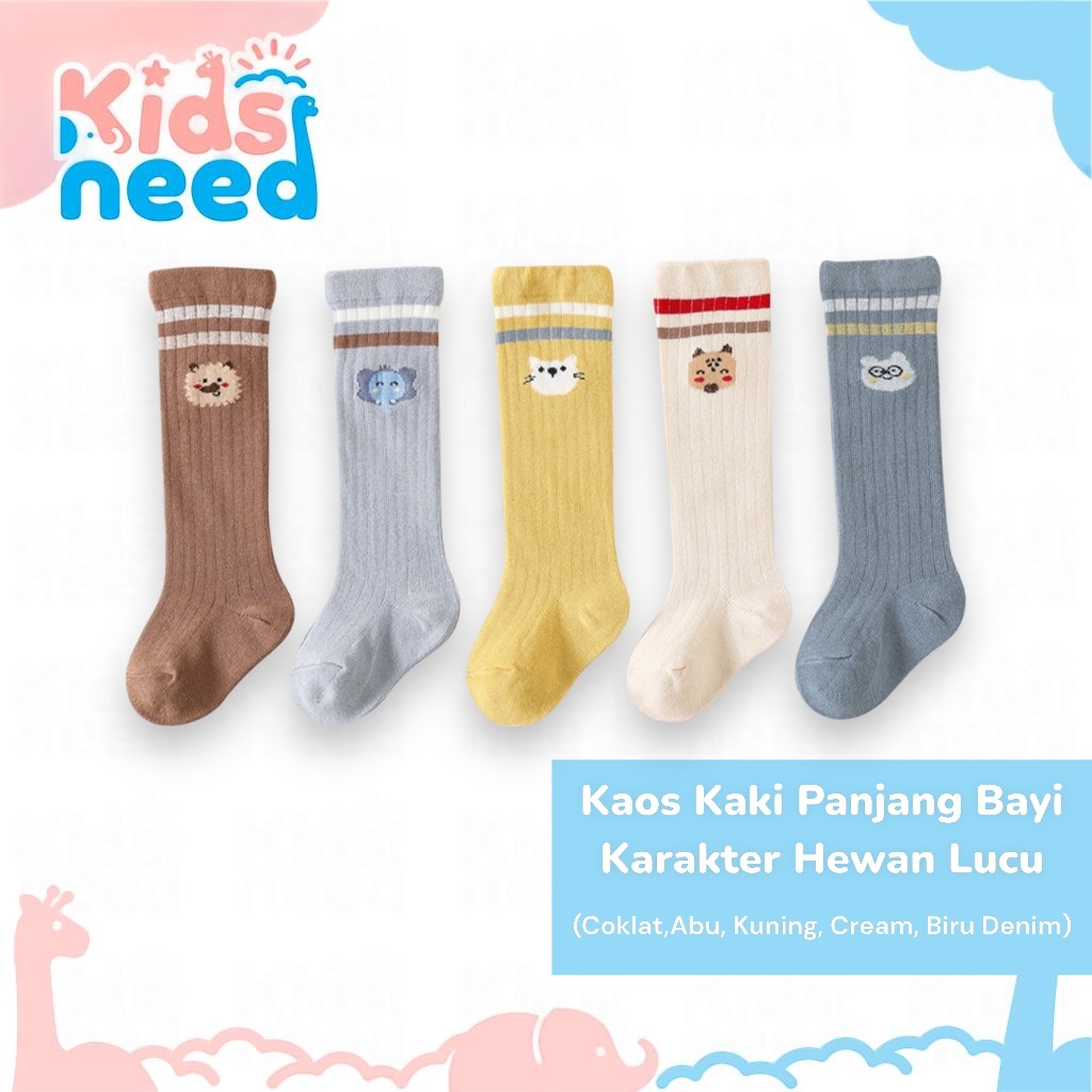 Kaos Kaki Panjang Bayi Karakter Hewan Lucu Baby Socks
