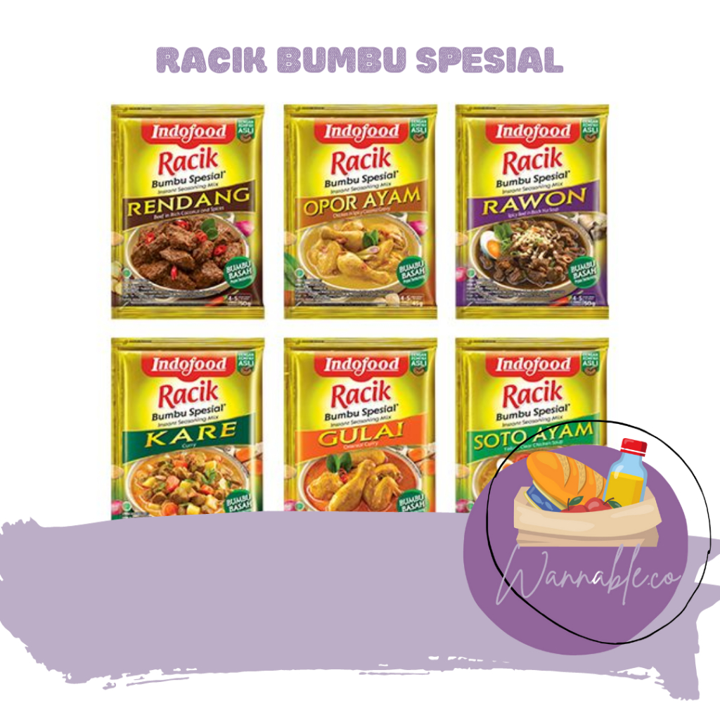 

RACIK BUMBU SPESIAL RENDANG, OPOR AYAM, KARE ALL VARIAN 50GR