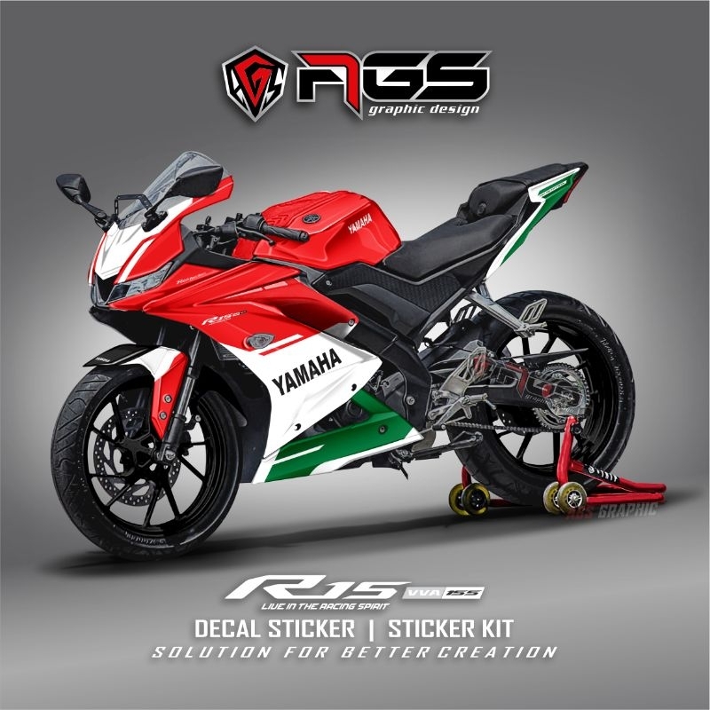 Decal R15 / R15 v3 / Sticker R15 / Dekal Full Body R15/ Decal R15 Ducati /  Decal AGS GRAPHIC Premiu