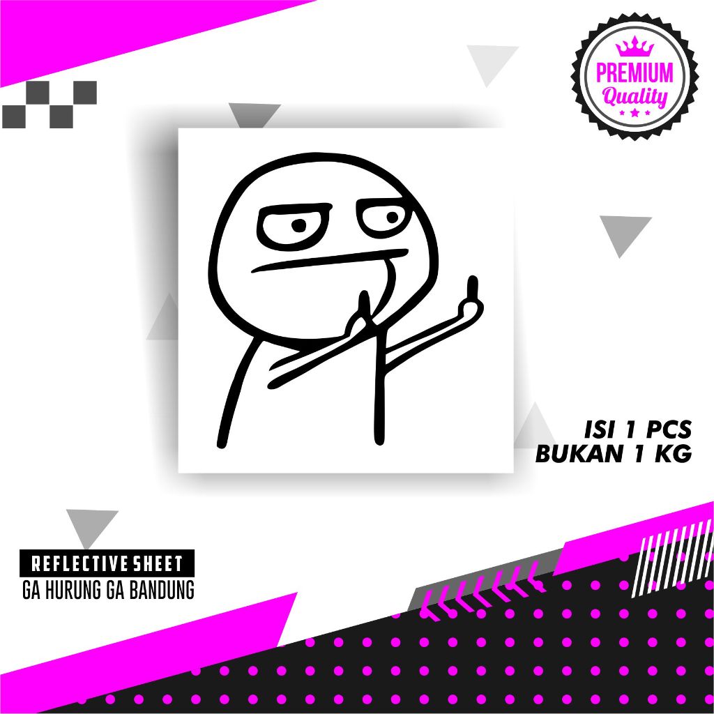Stiker Helm Middle Finger Cutting Keren Anti Air 3d Timbul Unik Aksesoris Motor Matic