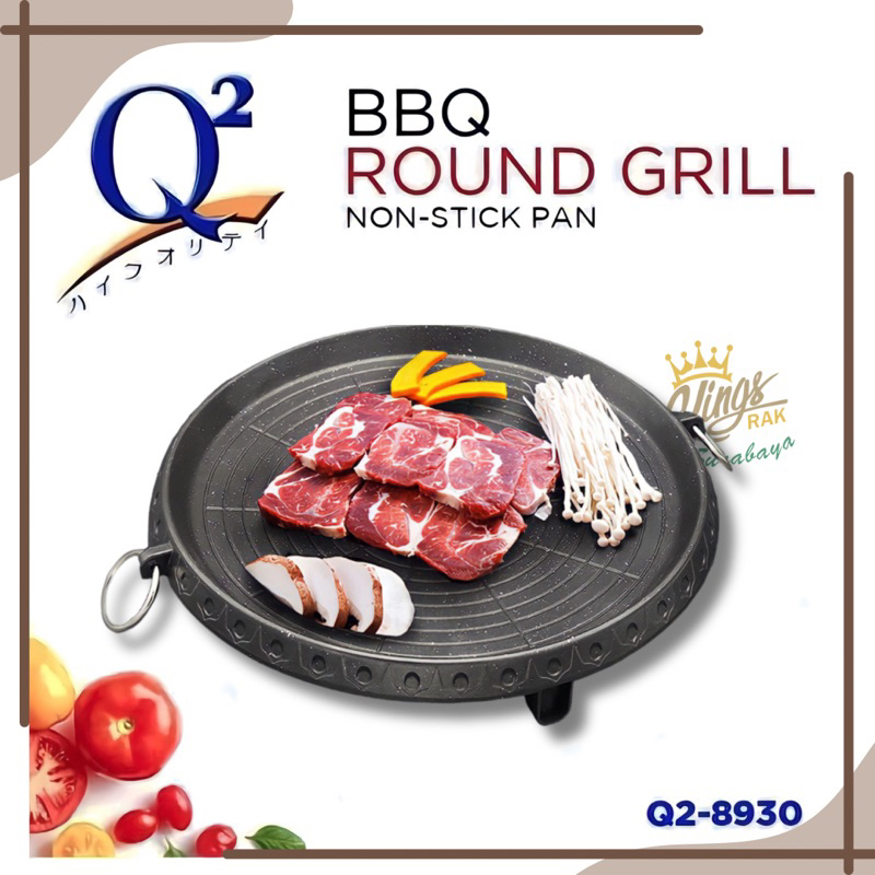 Panggangan BBQ Bulat ROUND GRILL BULBOGI PAN 36cm Alat Pemanggang Daging Ala Korea Smokeless YAKINIK